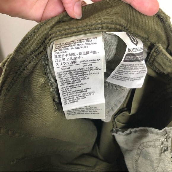 Levi’s 724 High Rise Straight Crop Jeans Green Button Fly Size 28 - Picture 8 of 10